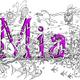 Mia Name art greeting…