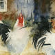 KO.54 french farmyard | £78 | 35 x 16cm | giclee print from original watercolour KO.54 french farmyard