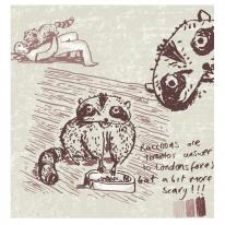 hidden Rabid raccoon