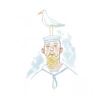 hidden sailor and seagull