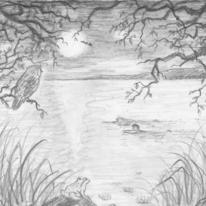 Night after night, when the lake was quiet