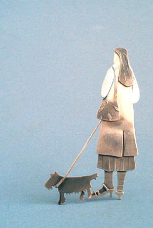 woman with scottie dog