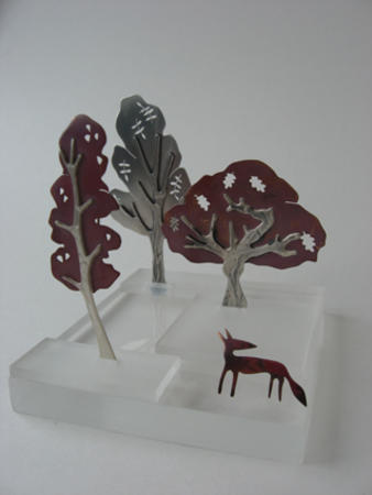 Fox and three trees