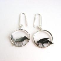 wolf and crow dangles