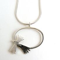 small oval sunbird pendant