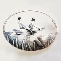 over the seas brooch