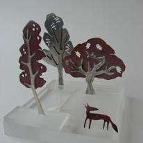 Fox and three trees