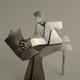 Man reading paper