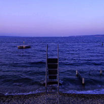 a chute of lake Leman