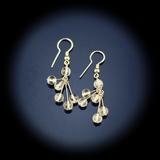 Sterling silver & rock crystal earrings 01132 - 