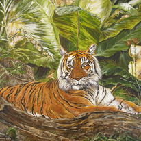 Shades of Sumatra - Tiger - Original Acrylic Painting
