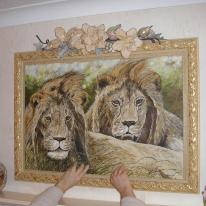 Windswept Hunters of Africa - Framed Example