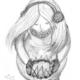 girl look down