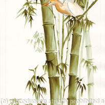 Bamboo and heron