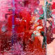 Hibiscus red | £690 | 60 x 60cm | miixed media painting,resin Hibiscus red