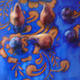 Pears and Plums on Blue