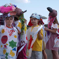 masks and tabards at Foredyke Primary