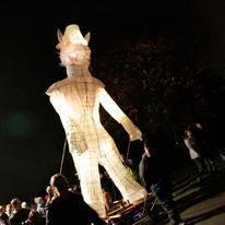 Giant Wolf lantern, Goole Bonfire 2011
