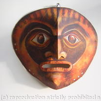 African sculpture style mask - shock face