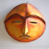 African sculpture style mask - worry face
