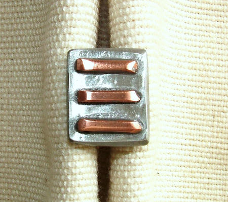 copper bar cufflinks
