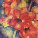 Amaryllis | £395 | 105 x 145cm | Watercolour Signed Limited Edition Giclee Print on Canvas Amaryllis