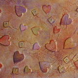 Hearts - Collage and Acrylic