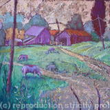 Rhes y Cae, Halkyn Mountains, Flintshire - Pastel