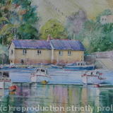 Conwy Harbour, - Water-soluble pencils