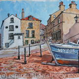 Robin Hoods Bay, N.E. Yorkshire - Pen, Watercolour & gouache 