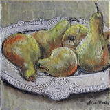 PEARS - ENCAUSTIC on BOARD