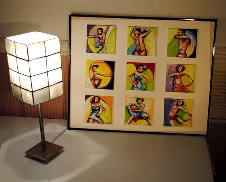 9 small dancer paintings