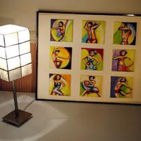 9 small dancer paintings