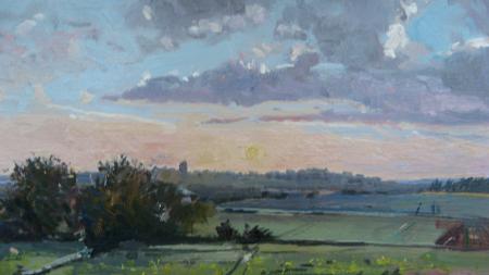 Sunset over Rolvenden Church