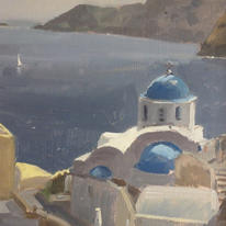 Blue Domes of Santorini