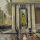 Wet afternoon Greenwich | (sold) | 8 x 6cm | oil on board Wet afternoon Greenwich