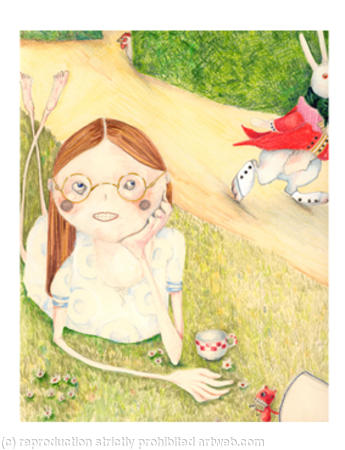 Alice and the white rabbit