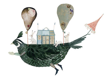The Three Bunnies fly their Hot Air Ship