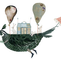 The Three Bunnies fly their Hot Air Ship
