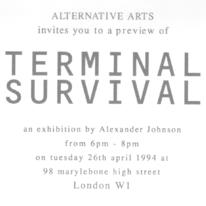 1994 Alternative Arts, London, TERMINAL SURVIVAL Invitation