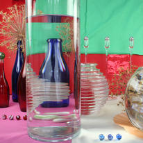 Blue Bottle Through Water