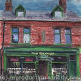Penny Lane Wine Bar, Liverpool - mixed media mono print