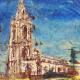 St Nicholas | £25 | 15 x 15cm | mono print mixed media St Nicholas