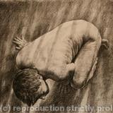 Crouching Drawing - Graphite on paper
