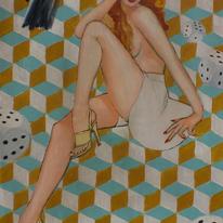 Fair-haired Girl | | 90 x 70cm | Acrylic on Canvas Fair-haired Girl