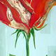 Gold Rose | | 100 x 40cm | Acrylic/Gold Leaf on box Canvas Gold Rose