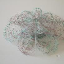 Medium 2 Tier Bloom Brooch - Blues, Lilacs, pink, white