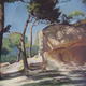 Hillside in Cucuron | £350 | 51 x 41cm | Oil on canvas Hillside in Cucuron