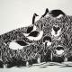 Canada geese linocut…