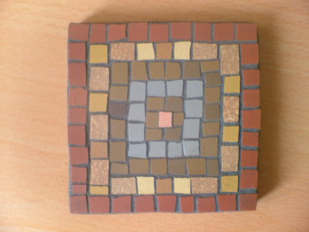 Coaster example made on a Roman Day for Schools